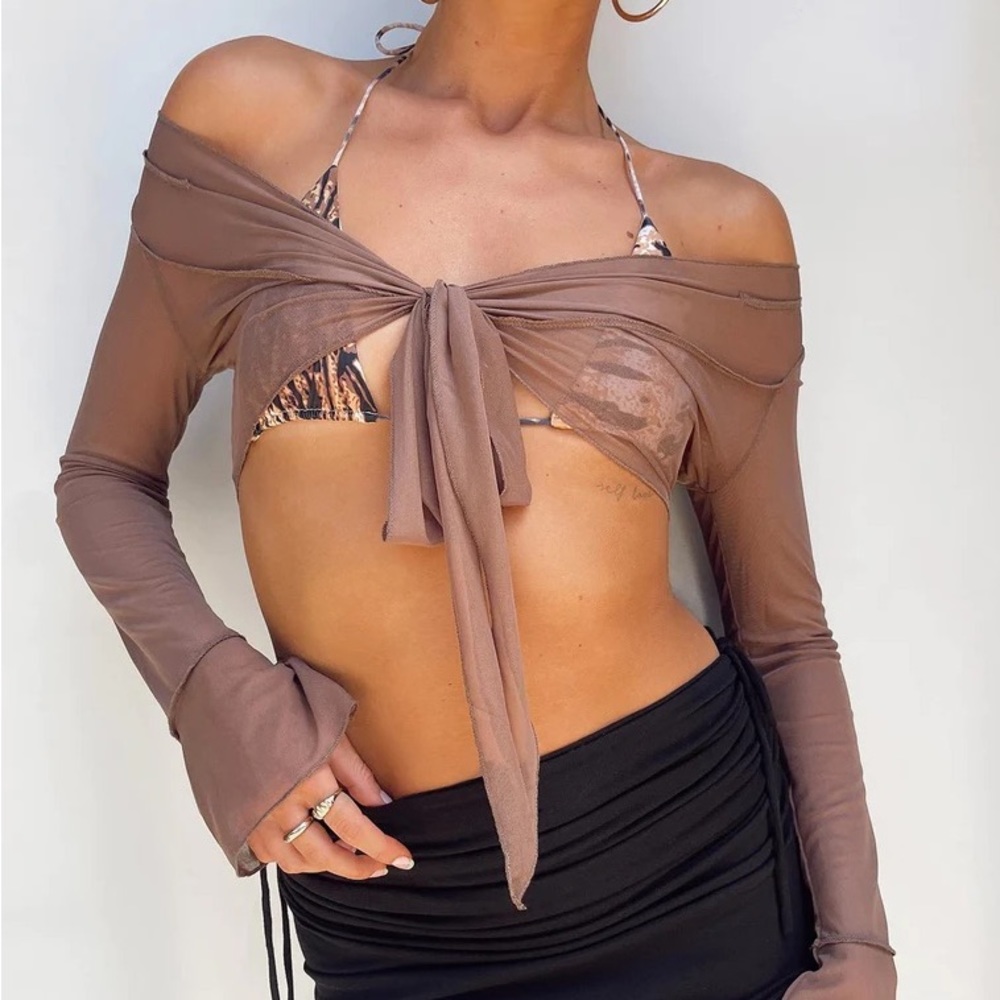 ISO PRINCESS POLLY KAPRI TOP (BROWN) - DO NOT BUY LISTING